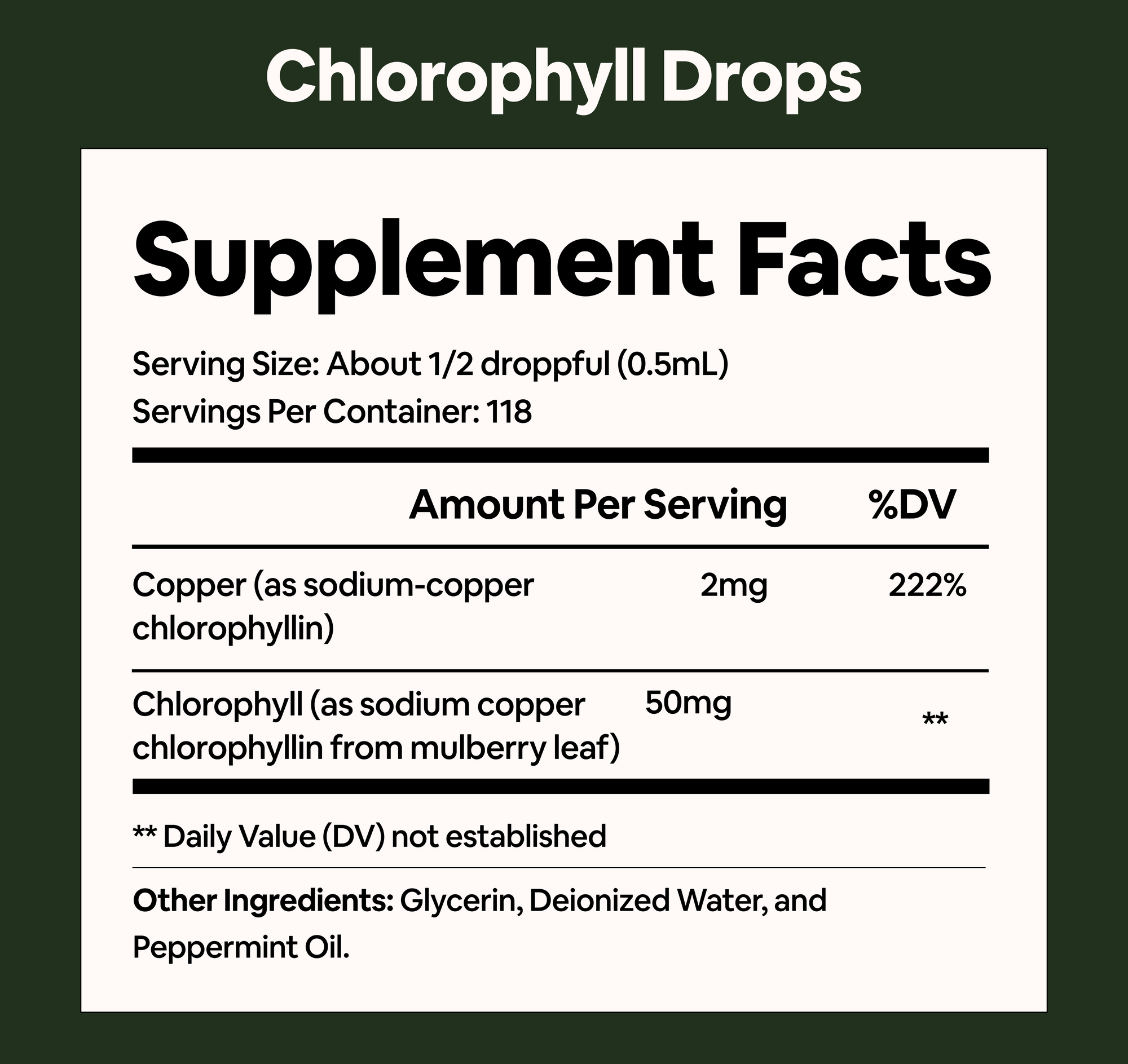 Liquid Chlorophyll Drops