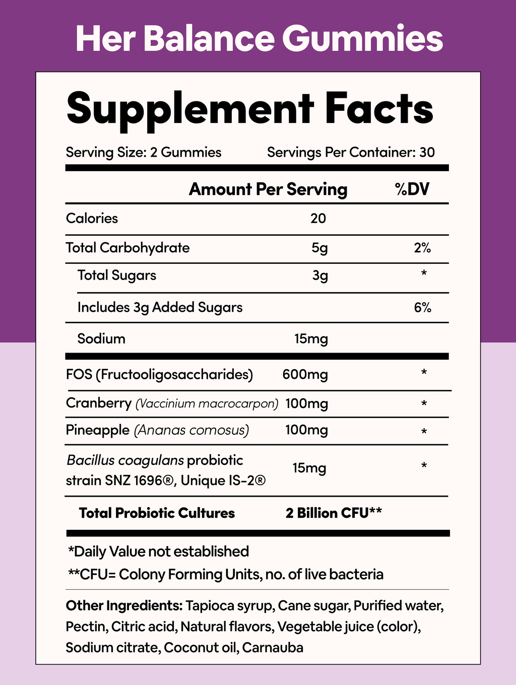 Her Balance Vaginal Probiotic Gummies